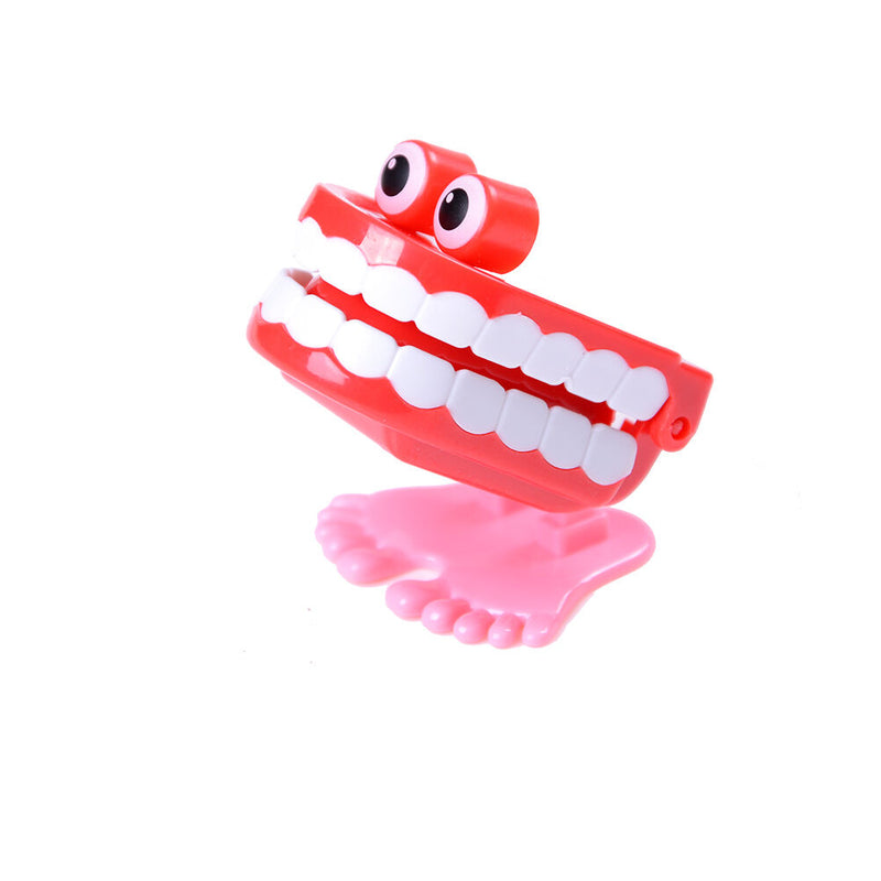 1piece Cute Dental Tooth Dentist Wind-up Gift Plastic Tooth Clockwork Toys 3c