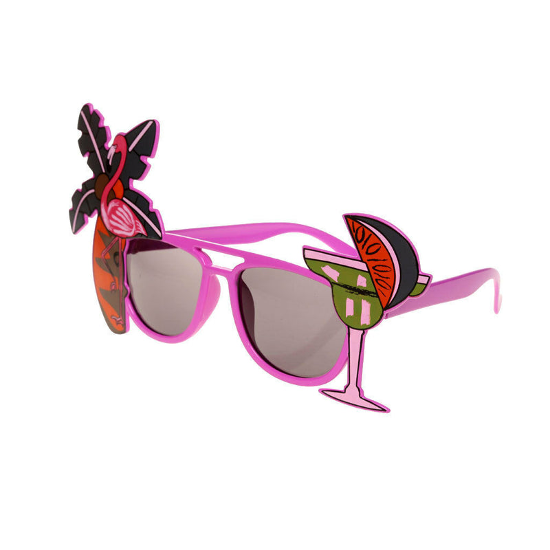 Flamingo Cocktail Palm Tree Sunglasses Glasses Novelty Tropical Beach Party