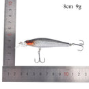 9g/8cm fishing lures baits floating metal crankbait popper hard lures hooks 5