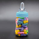 12x Milk Bottles Baby Shower Christening Favors Party Decor Girls Boys Blue