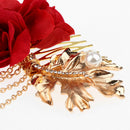 Wedding Bridal Rose Flower Barrette Hair Pins Clips Bridesmaid Side Comb