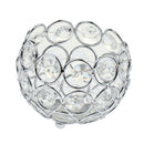 4pcs 3'' Crystal Beads Candle Holder Banquet Candlestick Table Centerpiece