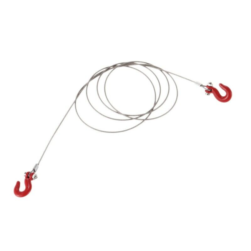 1/10 RC car Crawler Steel Tow Rope with Hooks for SCX10 Wraith Axial D90 To H2P1