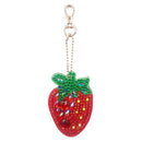 5pcs DIY Fruits Full Drill Special Shaped Diamond Painting Keychains Gifts