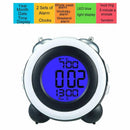 4 Inch Twin Bell Alarm Clock Loud Led Digital Alarm Clock Time Date Display