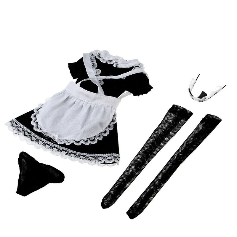 High Quality 1/6 Scale Apron Maid Dress Costume Set for 12inch ZY TOYS CG CY