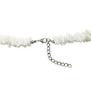 Women White Shell Necklace Collar Choker With Extended Chain for Girls Wome