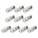 194 168 175 W5W 2825 192 Super White 5630 SMD 12V T10 Wedge LED Bulb Pack Of 10
