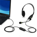 USB Headset with Microphone, Comfort Office Computer Headphone, on-Ear USB Port
