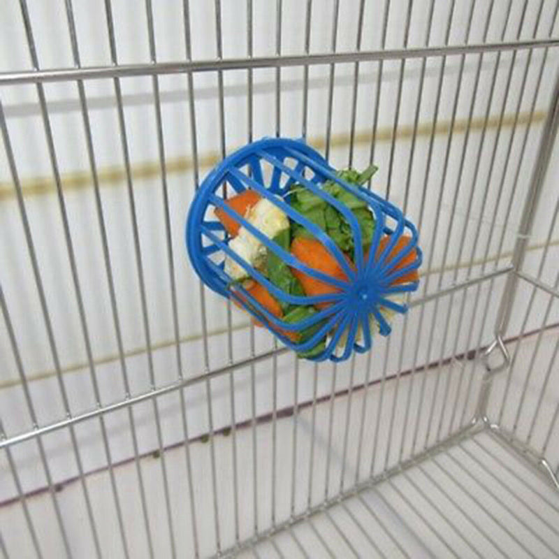 2pc Bird Parrot Feeder Cage Fruit Vegetable Holder Cage HangingBasketContainer3c