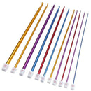 11pcs 10.6" Multicolour Aluminum TUNISIAN AFGHAN Crochet Hook Knit Needles