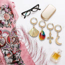 4pcs/Set Cute Seashell Rose Flowers Moon Love Heart Dangle Earrings Drop Cr X8F3