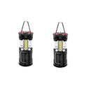 2x COB Camping Lantern Torch Tent Light LONG-LASTING Collapsible