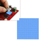 Blue 100x100mm x 1mm GPU CPU Heatsink Cooling Thermal Conductive Silicone Pad
