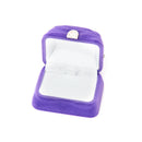 Velvet Ring Jewelry Display Storage Box Gift Case Holder Organizer - Purple