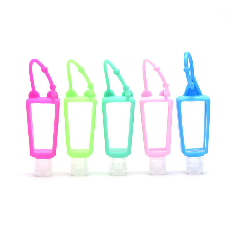 30ML Portable Plastic Refillable Empty Bottle Liquid Bottle with Silicone Hol Bj