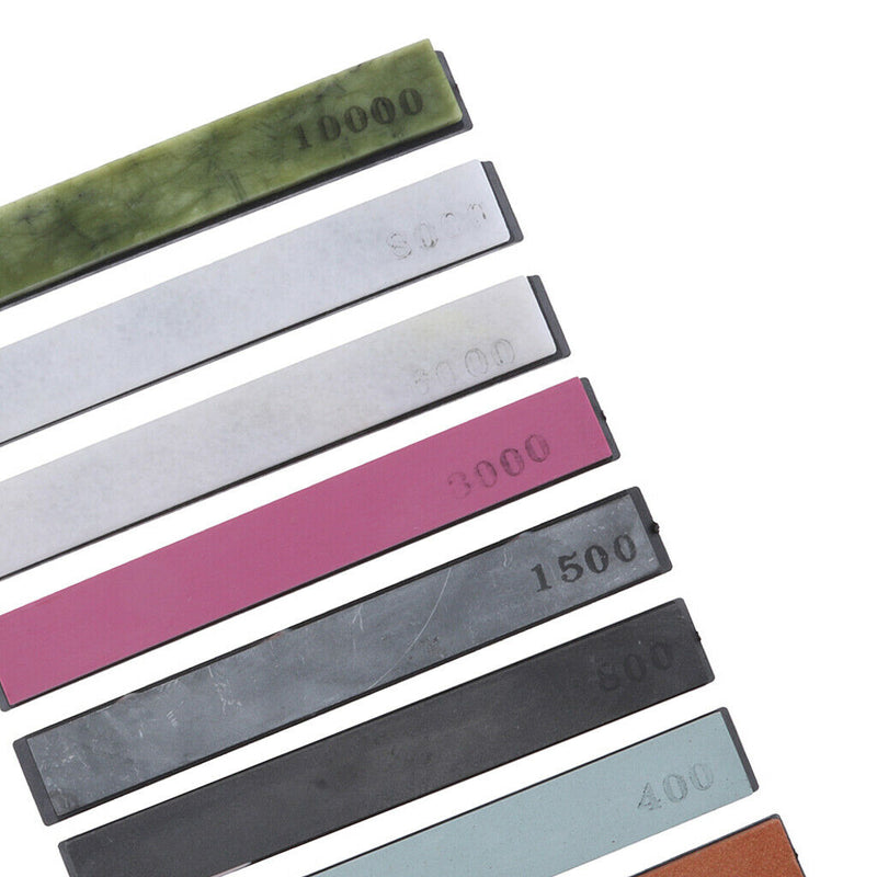 Sharpener Stone, Set of 8 Kitchen Tools 200-10000 Grindstone Polishing Whetstone