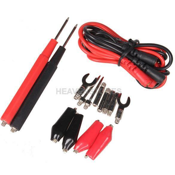 1 Set Multifunction Digital Multimeter Probe Test Lead Cable Alligator Clip hv2n