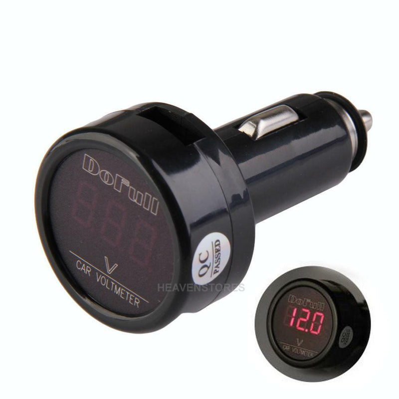 12V-24V LED Digital Voltmeter Auto Car Battery Lighter Voltage Gauge