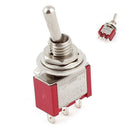 AC 250V/2A 120V/5A ON/ON 2 Position SPDT Mini Micro Toggle Switch Red G4Y5