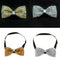 2x Men Shiny Crystal Rhinestone Bow Tie Bowties Wedding Party Necktie Adjust