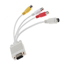 VGA SVGA to S-Video 3 RCA AV TV Out Cable Converter for PC Laptop