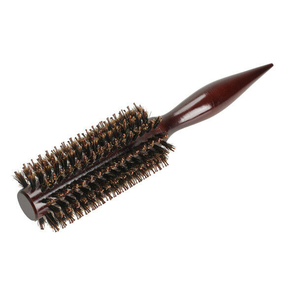 Curly Hair Comb Radial Brush Wood Handle Bristle Anti-static Hairdressing