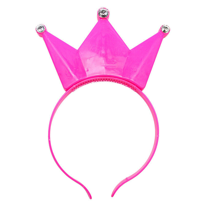 1x Tiara Pink Crown Light-Up LED Blinking Flashing Headbands Party Favors