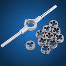 11pcs/set Die Wrench Kit Bearing Steel Screw Thread Cutting Straight Flute Tap