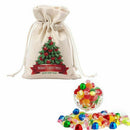 5 Pack Christmas Bags Santa Sack,Canvas Bag for Gifts Kids Christmas Gift,C