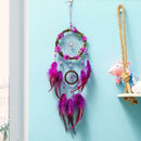 Wisteria Flower Feathers Handmade Dreamcatcher Craft Dream Catcher Net Gift