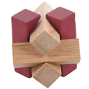 Wooden Unlock Ring Lock Wood Knot Locks Logic Puzzle Burr Puzzles Brain Tea O1N8