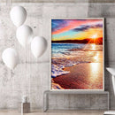 Full Square Drill Art Picture DIY Beach Sunset Rhinestone Diamond Painting