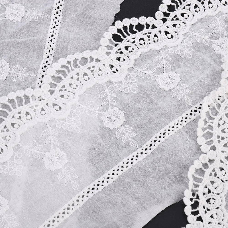 1 Yard Embroidered Floral Lace Trim Ribbon Wedding Applique DIY Sewing Craft H7