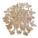 50pcs Butterflies MDF Wooden Crafts Embellishments DIY Scrapbook Wood Arts