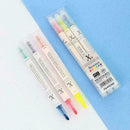 3 Pcs Rainbow Double Write Cute Permanent Highlighter School Markers Supply C6E4