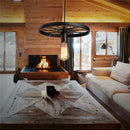 Retro Iron Light Industrial Lamp Nordic Metal Wheel Lights Hanging Lamp E27