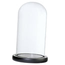 Display Glass Dome Cover Jar for Party Festival Wedding Xmas Decor_Black D