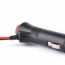 12V Auto Cigarette Cigar Lighter Extension Power Connector On/Off Switch