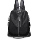 New Korean Travel Backpack Casual Student Bag Women'S Nylon Waterproof Blac
