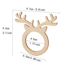 10x Handmade Wood Exquisite Deer Head Napkin Holder Rings Home Kitchen Hotel