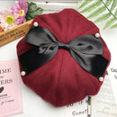 Ladies New Autumn and Winter Wool Hat Noble Temperament Painter Hat Wool Ha