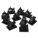 10x Plastic Cable Cord Wire Organizer Clips Ties Fixer Holder Self Adhesive W1U6