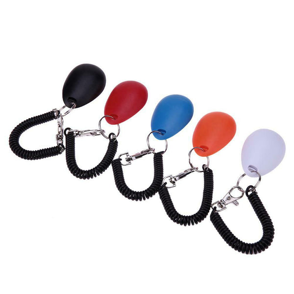 5pcs Pet Dog Training Clicker Pet Trainer Tool Key Chain (Fixed 5 Colors) #gib