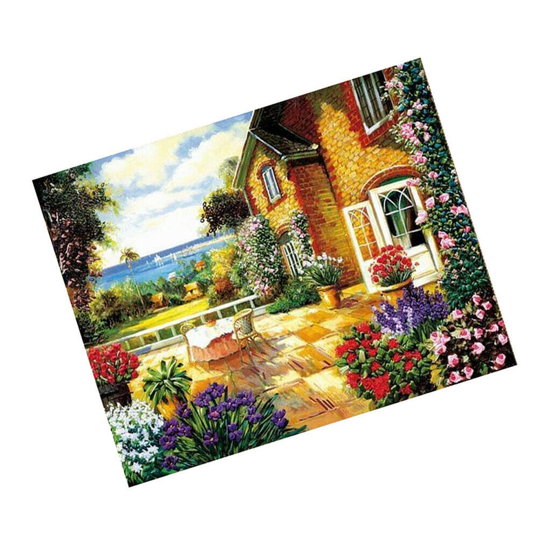 1 Set Ribbon Embroidery Kit Summer Flower Painting Embroidery Crafts 70x65cm DIY