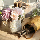 Sea Grass Folding Wicker Tote Bag Plant Flowerpot Window Box Basket Yellow S