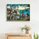 DIY Village Outing Full Drill Diamond Painting 5D Bead Art Picture Mosaic