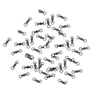 50 Pieces Ball Bearing Swivels Heavy Duty Rings Fishing Swivels Snaps 3#