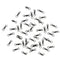 50 Pieces Ball Bearing Swivels Heavy Duty Rings Fishing Swivels Snaps 3#