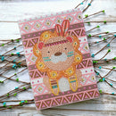 DIY Special Shaped Diamond Painting Lion 50 Pages A5 Drawing Notebook Craft